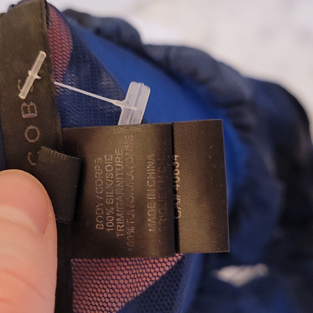 MARC JACOBS navy silk blouse - Picture 6 of 7